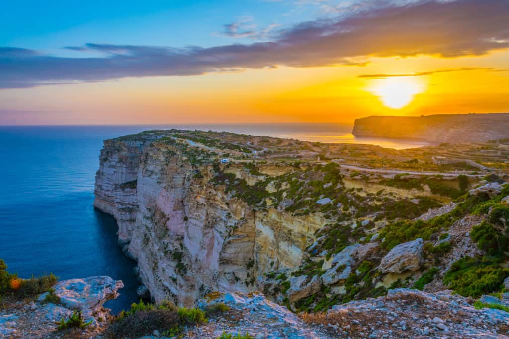 Schönste Orte auf Malta, Ta Cenc cliffs, Ta Cenc Klippen, Sonnenuntergang,Malta